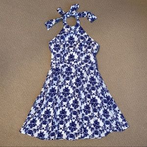 Halter Neck Patterned Dress